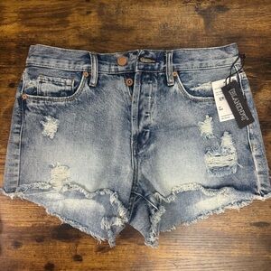 BLANKNYC Women's Hollyweird distressed denim cutoff Shorts Size: 27 NWT